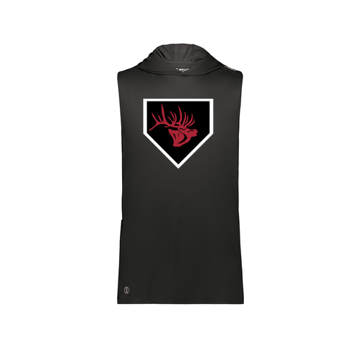 [222590.080.XS-LOGO1] Men's CoolDry Sleeveless Hoodie (Adult XS, Black, Logo 1)