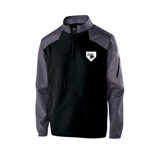 [229155.H05.XS-LOGO2] Men's Raider LS Pullover (Adult XS, Black, Logo 2)