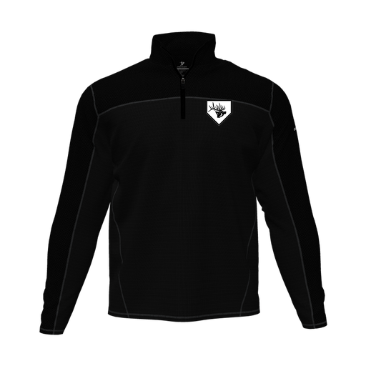 [CUS-DFW-QTRZ-PER-LSL-BLK-AS-LOGO2] Quarter Zip Pullover (Adult S, Black, Logo 2)