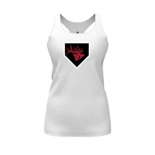 [FT0TRBWH-FYS-LOGO1] Decker Racerback Tank Top (Female Youth S, White, Logo 1)