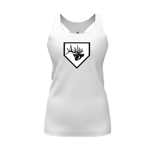 [FT0TRBWH-FYS-LOGO2] Decker Racerback Tank Top (Female Youth S, White, Logo 2)