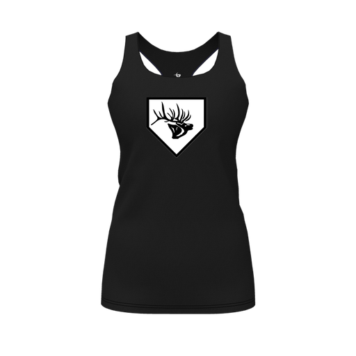[FT0TRBBK-FYS-LOGO2] Decker Racerback Tank Top (Female Youth S, Black, Logo 2)