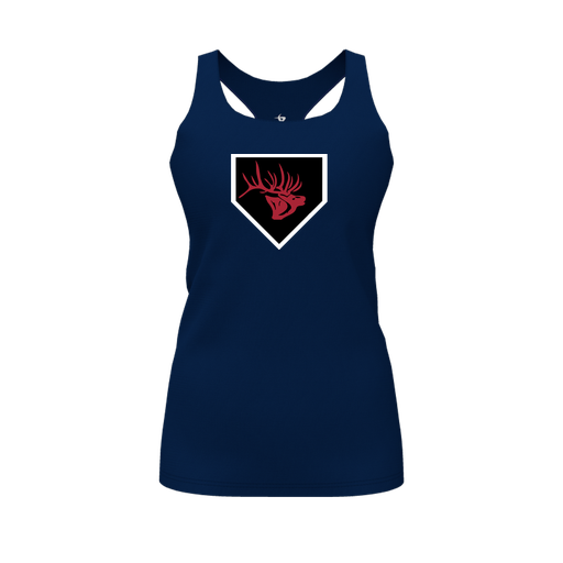 [FT0TRBNV-FYS-LOGO1] Decker Racerback Tank Top (Female Youth S, Navy, Logo 1)