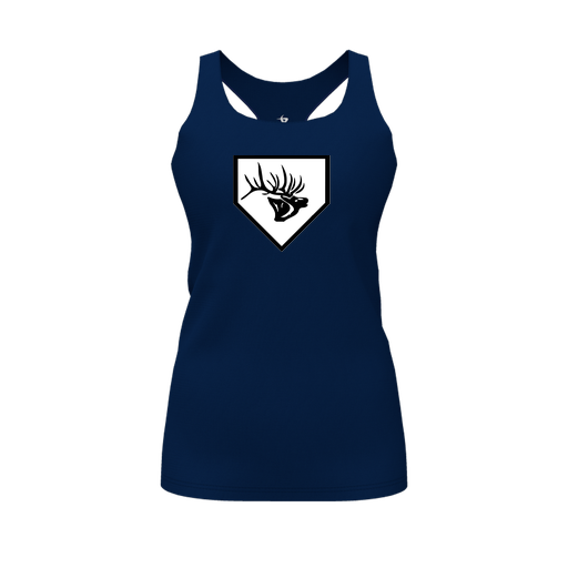 [FT0TRBNV-FYS-LOGO2] Decker Racerback Tank Top (Female Youth S, Navy, Logo 2)
