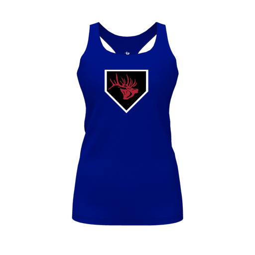[FT0TRBRY-FYS-LOGO1] Decker Racerback Tank Top (Female Youth S, Royal, Logo 1)