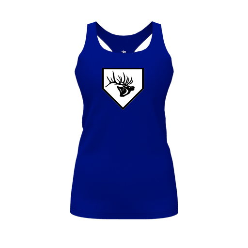 [FT0TRBRY-FYS-LOGO2] Decker Racerback Tank Top (Female Youth S, Royal, Logo 2)