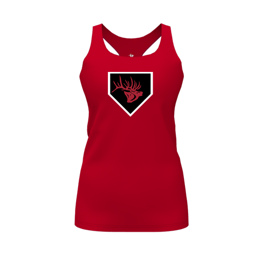 [FT0TRBRD-FYS-LOGO1] Decker Racerback Tank Top (Female Youth S, Red, Logo 1)