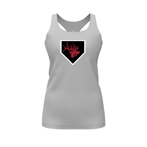 [FT0TRBGY-FYS-LOGO1] Decker Racerback Tank Top (Female Youth S, Gray, Logo 1)