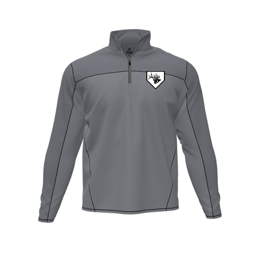 [CUS-DFW-QTRZ-PER-LSL-GRY-AS-LOGO2] Quarter Zip Pullover (Adult S, Gray, Logo 2)