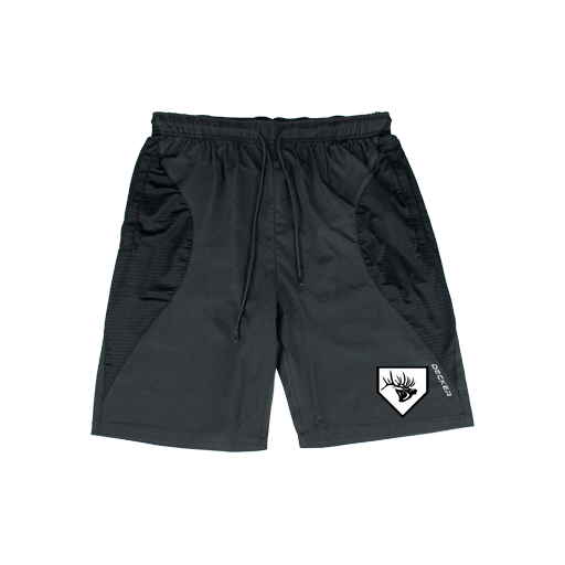 [CUS-DFW-SHOR-PER-CRV-BLK-YXXS-LOGO2] Shorts (Curve Shorts) (Youth XXS, Black, Logo 2)