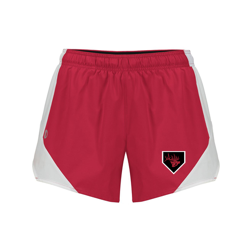 [229489.H01.S-LOGO1] Girls Olympus Shorts (Female Youth S, Red, Logo 1)