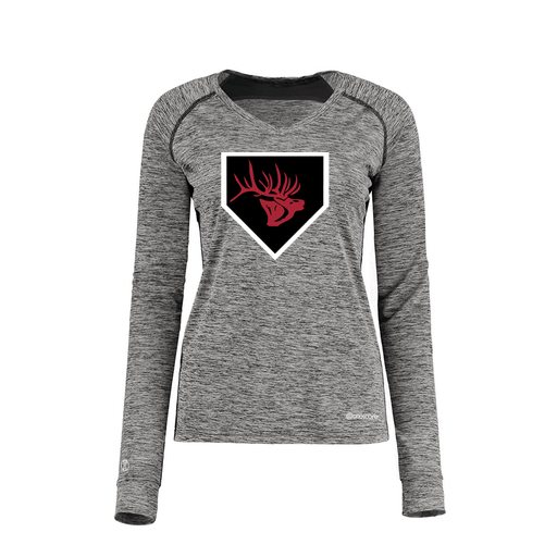[222770.K94.XS-LOGO1] Ladies Electric Long Sleeve Shirt (Female Adult XS, Black, Logo 1)
