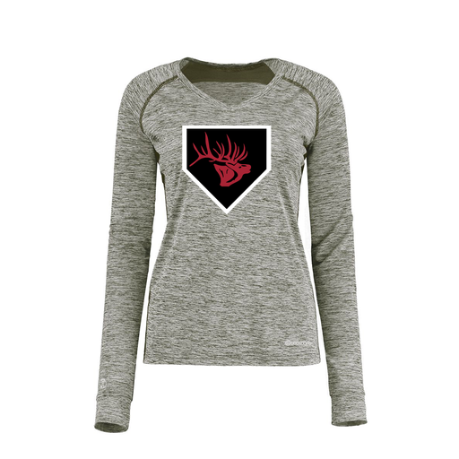 [222770.K94.XS-LOGO1] Ladies Electric Long Sleeve Shirt (Female Adult XS, Gray, Logo 1)