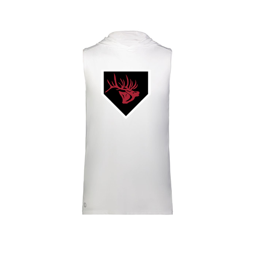 [222590.005.XS-LOGO1] Men's CoolDry Sleeveless Hoodie (Adult XS, White, Logo 1)
