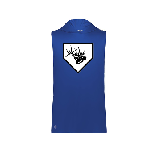 [222590.060.XS-LOGO2] Men's CoolDry Sleeveless Hoodie (Adult XS, Royal, Logo 2)
