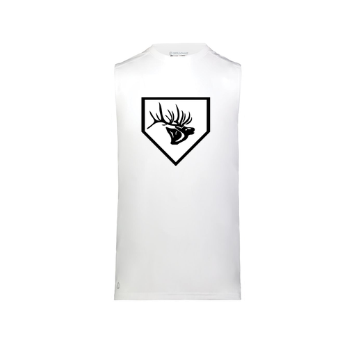 [222593.005.S-LOGO2] Men's CoolDry TankTop (Adult S, White, Logo 2)