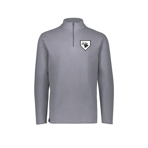 [6863.059.XS-LOGO2] Men's MicroFleece 1/4 Zip Pullover (Adult XS, Gray, Logo 2)