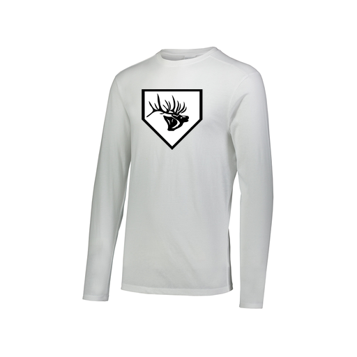 [FTLCUBWH-AXS-LOGO2] Decker Men's Tri-Blend T-Shirt - Long Sleeve (Adult XS, White, Logo 2)