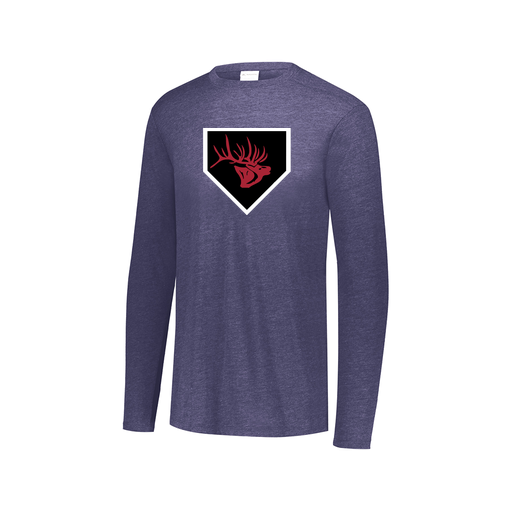 [FTLCUBNV-AXS-LOGO1] Decker Men's Tri-Blend T-Shirt - Long Sleeve (Adult XS, Navy, Logo 1)