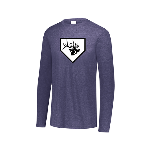 [FTLCUBNV-AXS-LOGO2] Decker Men's Tri-Blend T-Shirt - Long Sleeve (Adult XS, Navy, Logo 2)