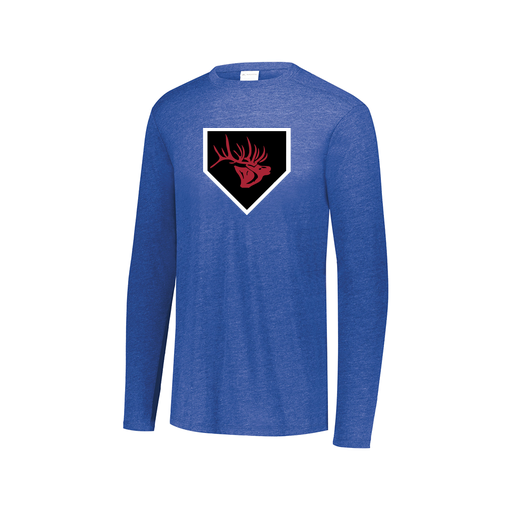 [3075.U55.XS-LOGO1] Decker Men's Tri-Blend T-Shirt - Long Sleeve (Adult XS, Royal, Logo 1)