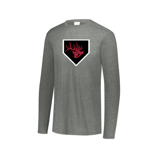 [FTLCUBGY-AXS-LOGO1] Decker Men's Tri-Blend T-Shirt - Long Sleeve (Adult XS, Gray, Logo 1)
