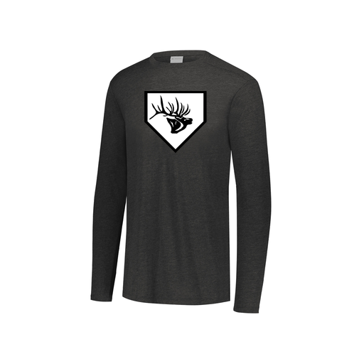 [FTLCUBBK-YS-LOGO2] Decker Youth Tri-Blend T-Shirt - Long Sleeve (Youth S, Black, Logo 2)