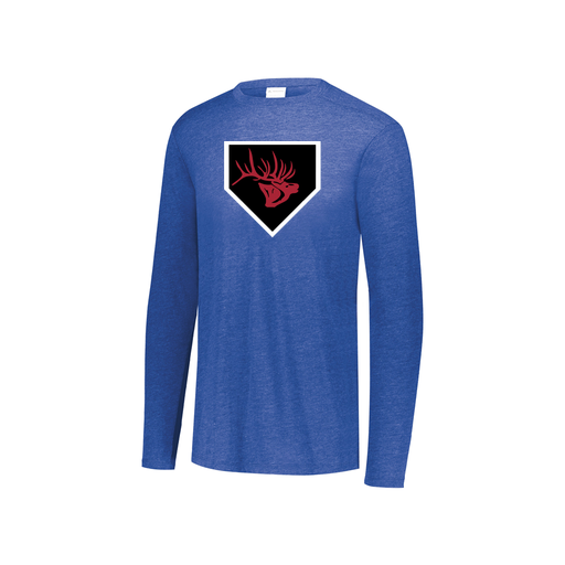 [FTLCUBRY-YS-LOGO1] Decker Youth Tri-Blend T-Shirt - Long Sleeve (Youth S, Royal, Logo 1)