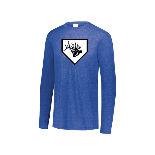 [FTLCUBRY-YS-LOGO2] Decker Youth Tri-Blend T-Shirt - Long Sleeve (Youth S, Royal, Logo 2)