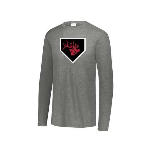 [FTLCUBGY-YS-LOGO1] Decker Youth Tri-Blend T-Shirt - Long Sleeve (Youth S, Gray, Logo 1)